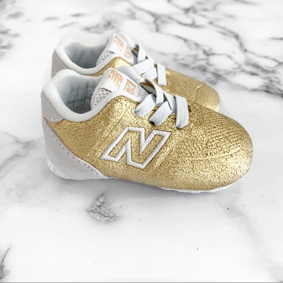 New Balance Other - RARE New Balance crib shoe metallic gold NIB